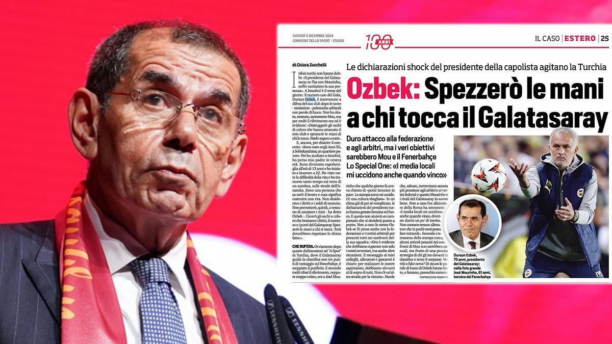 SON HABERLER | Dursun Özbek'in sözleri İtalyan basınında manşet oldu!