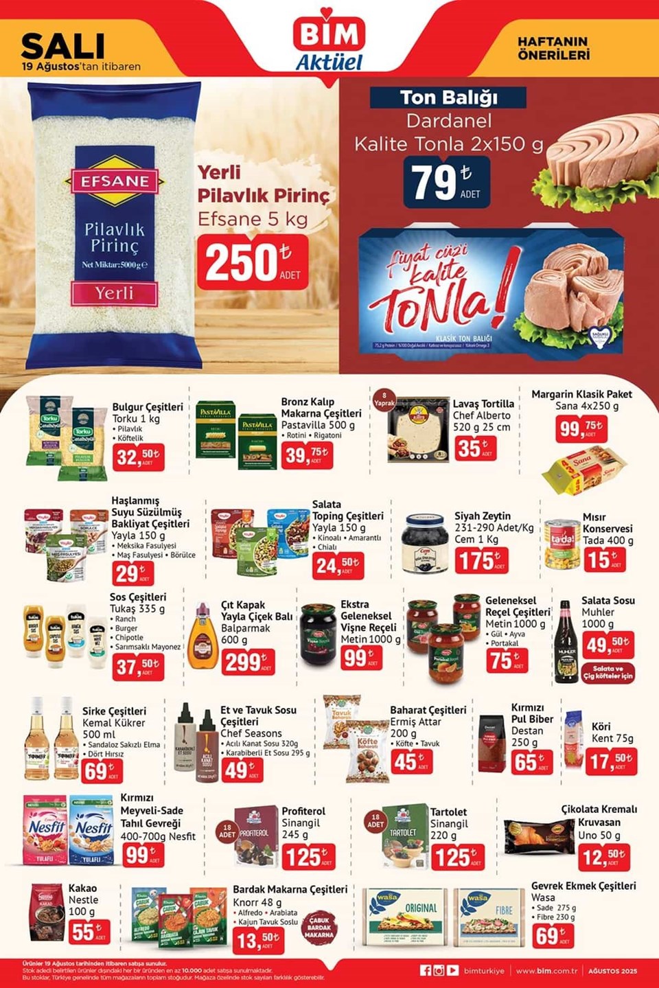 BIM 19 Ağustos 2025 Mevcut katalog yayınlandı: Düzinelerce farklı ürün için kampanya fiyatları Salı - 3
