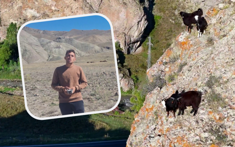Sarp Kayalara Çıkan Keçiler Drone ile Kontrol Ediliyor: Geleneksel Çobanlıkta Teknoloji Devrimi